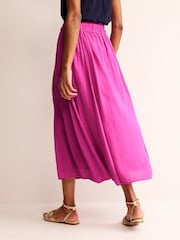 Boden Pink Crinkle Midi Skirt - Image 2 of 5