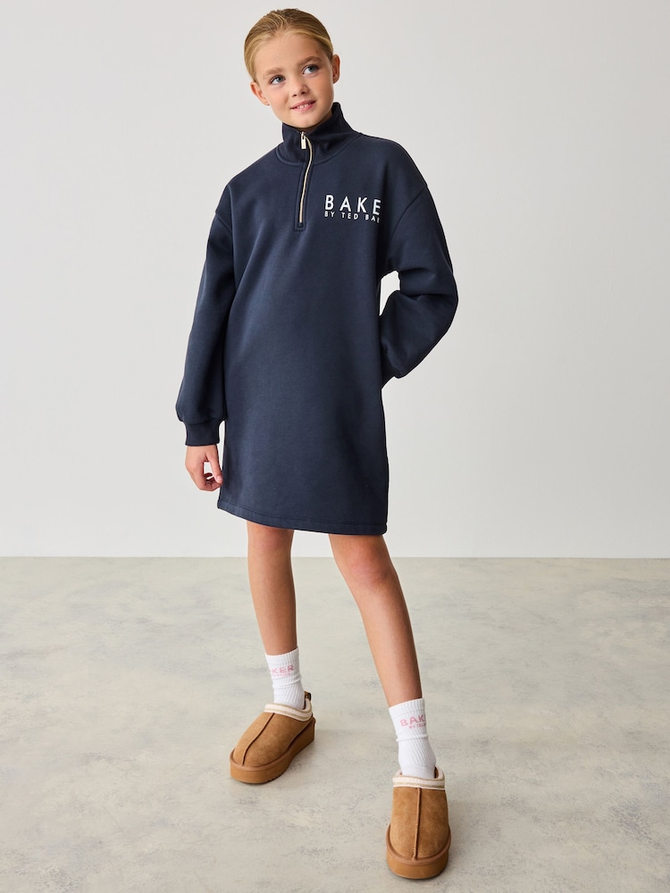 Baker by Ted Baker Zip Neck Sweat Dress - Image 1 of 10
