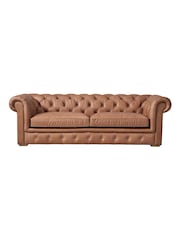 Halo Tan Brown Gainsborough Leather 3 Seater Sofa - Image 11 of 15