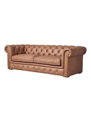 Halo Tan Brown Gainsborough Leather 3 Seater Sofa - Image 12 of 15