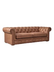 Halo Tan Brown Gainsborough Leather 3 Seater Sofa - Image 6 of 15