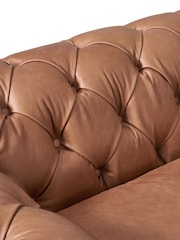 Halo Tan Brown Gainsborough Leather 3 Seater Sofa - Image 8 of 15