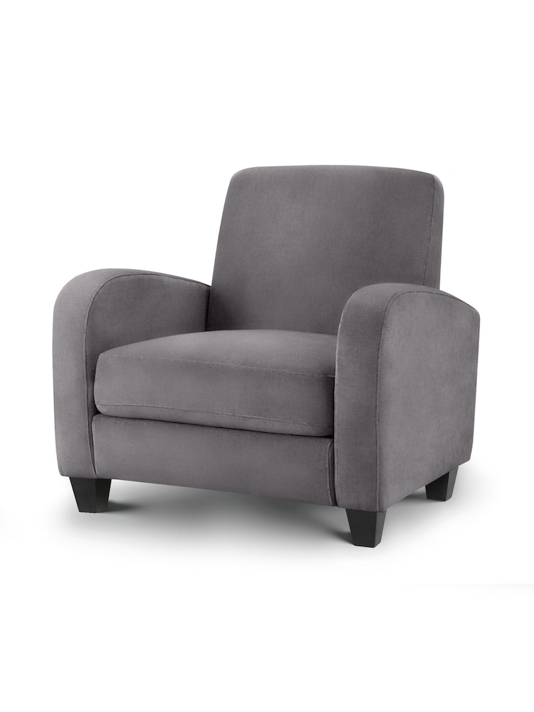 Julian Bowen Dusk Grey Vivo Chair In Chenille Chair - Image 2 of 2