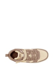 Nike Tan Brown Youth Court Borough Mid Trainers - Image 3 of 4