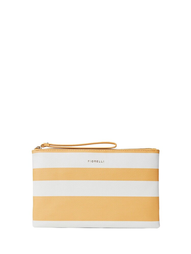 Fiorelli Yellow Stripe Lana Wristlet Purse - Image 1 of 1 Fiorelli Yellow Stripe Lana Wristlet Purse - Image 1 of 1