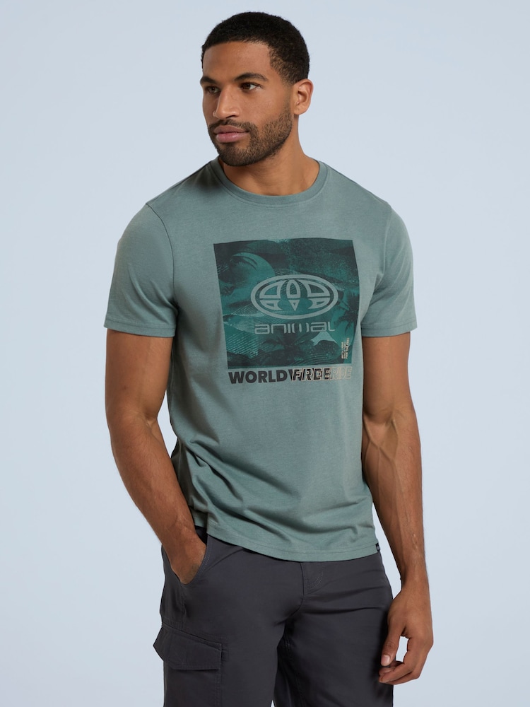 Animal Green Mens Jacob Organic T-Shirt - Image 1 of 9