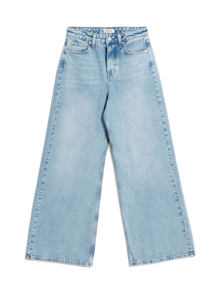 Albaray Light Wash Blue Full Length Wide Jeans - Image 4 of 4 Albaray Light Wash Blue Full Length Wide Jeans - Image 4 of 4
