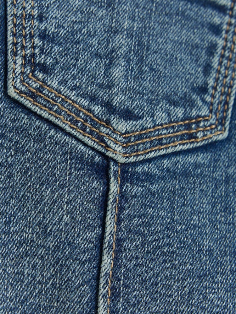 River Island Blue Girls Pedal Pusher 100% Cotton Jeans - Image 4 of 4