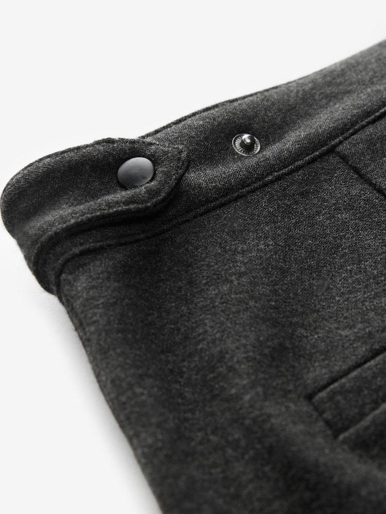 Grey Premium Ponte Barrel Leg Trousers With Wool - Image 7 of 9
