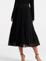 Forever New Black Hailee Pleated Skirt - Image 1 of 5