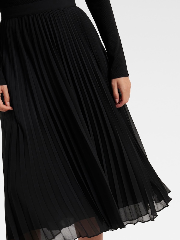 Forever New Black Hailee Pleated Skirt - Image 2 of 5