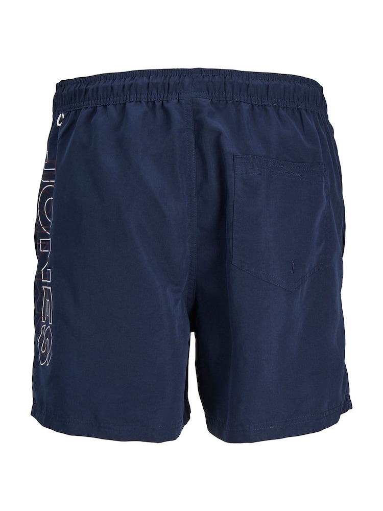 JACK & JONES JUNIOR Blue Side Logo Swim Shorts - Image 2 of 2