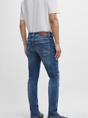 BOSS Mid Blue Slim Fit Comfort Stretch Denim Jeans - Image 2 of 5