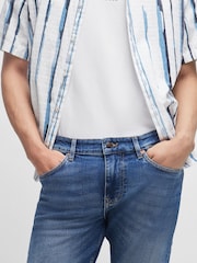 BOSS Mid Blue Slim Fit Comfort Stretch Denim Jeans - Image 4 of 5