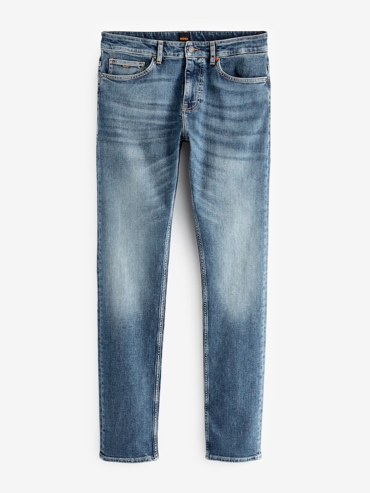 BOSS Mid Blue Slim Fit Comfort Stretch Denim Jeans - Image 5 of 5