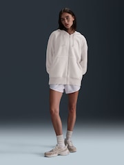 Crème - Nike Phoenix Plush Oversized Cozy Fleece Full-Zip Hoodie - Image 1 of 6