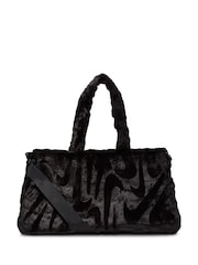 Nike Black Sportswear Faux Fur Tote Bag (10L) - Image 2 of 10