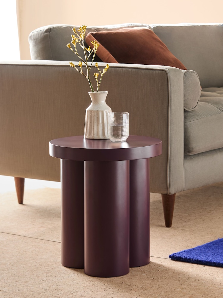 MADE.COM Maroon Red Lacey Side Table - Image 1 of 3