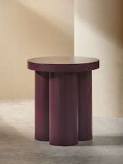 MADE.COM Maroon Red Lacey Side Table - Image 2 of 3