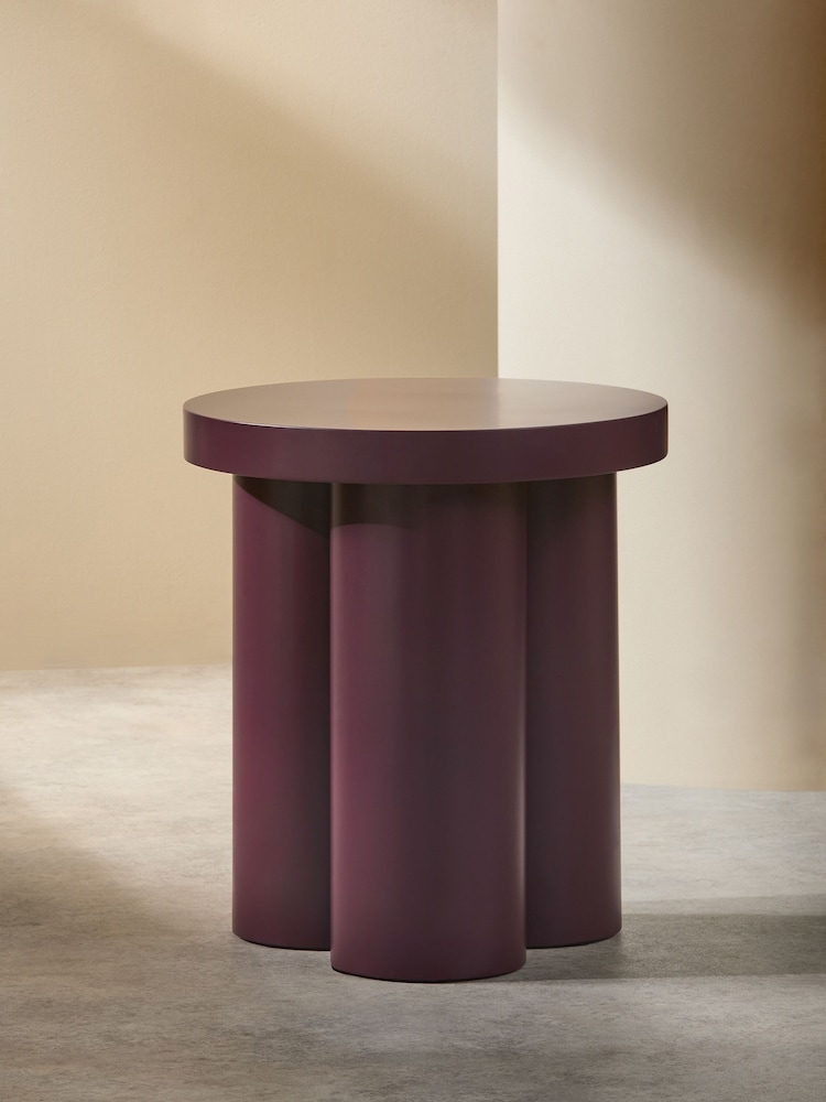 MADE.COM Maroon Red Lacey Side Table - Image 2 of 3