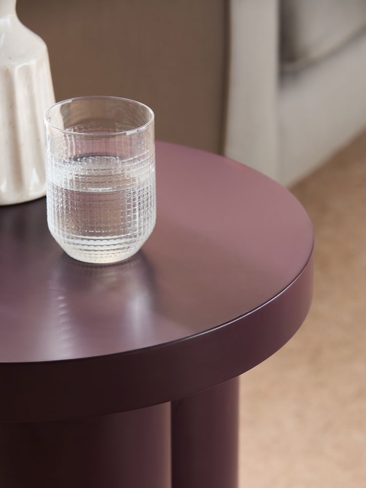 MADE.COM Maroon Red Lacey Side Table - Image 3 of 3