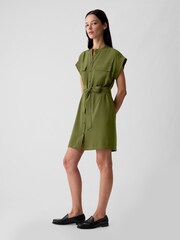 Gap Green Utility Mini Shirt Dress - Image 3 of 6