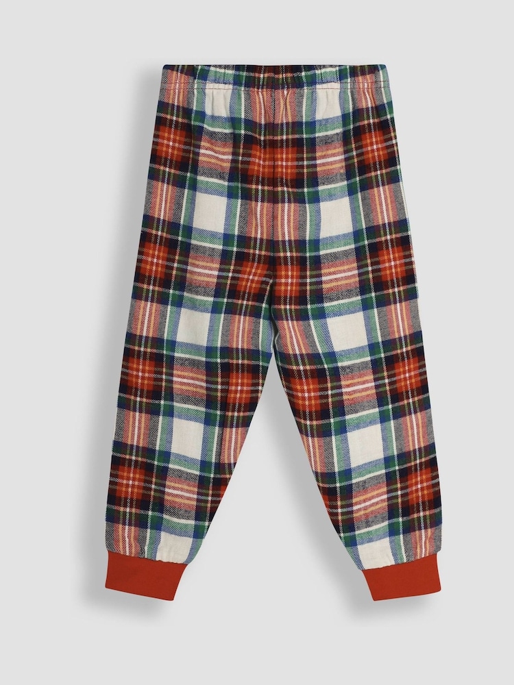 JoJo Maman Bébé White Christmas Tartan Pyjamas - Image 4 of 5