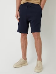 Threadbare Navy Waffle Texture Sweat Shorts - Image 1 of 4