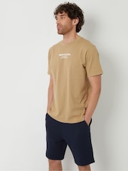 Threadbare Navy Waffle Texture Sweat Shorts - Image 3 of 4