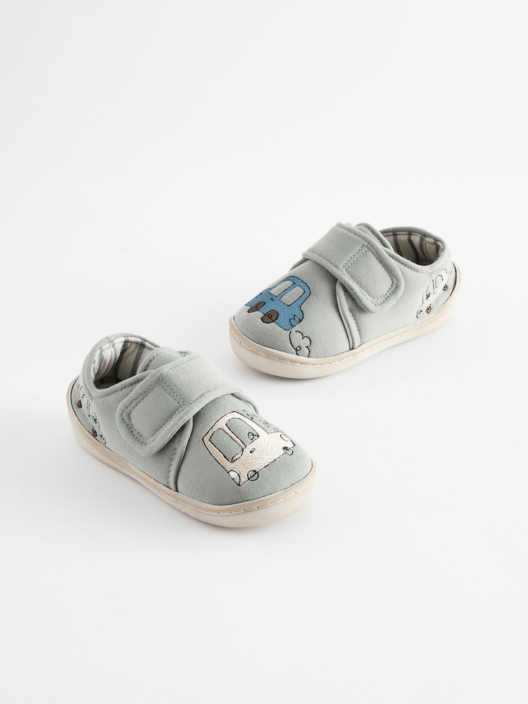 Grey Transport Touch Fastening Cupsole Slippers - Image 1 of 6