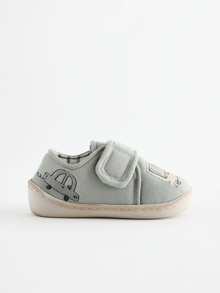 Grey Transport Touch Fastening Cupsole Slippers - Image 2 of 6