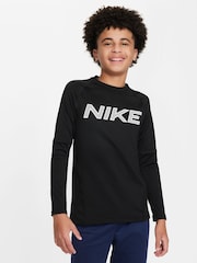 Nike Black Pro Dri-FIT Long-Sleeve Training Crewneck T-Shirt - Image 1 of 3