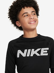 Nike Black Pro Dri-FIT Long-Sleeve Training Crewneck T-Shirt - Image 3 of 3