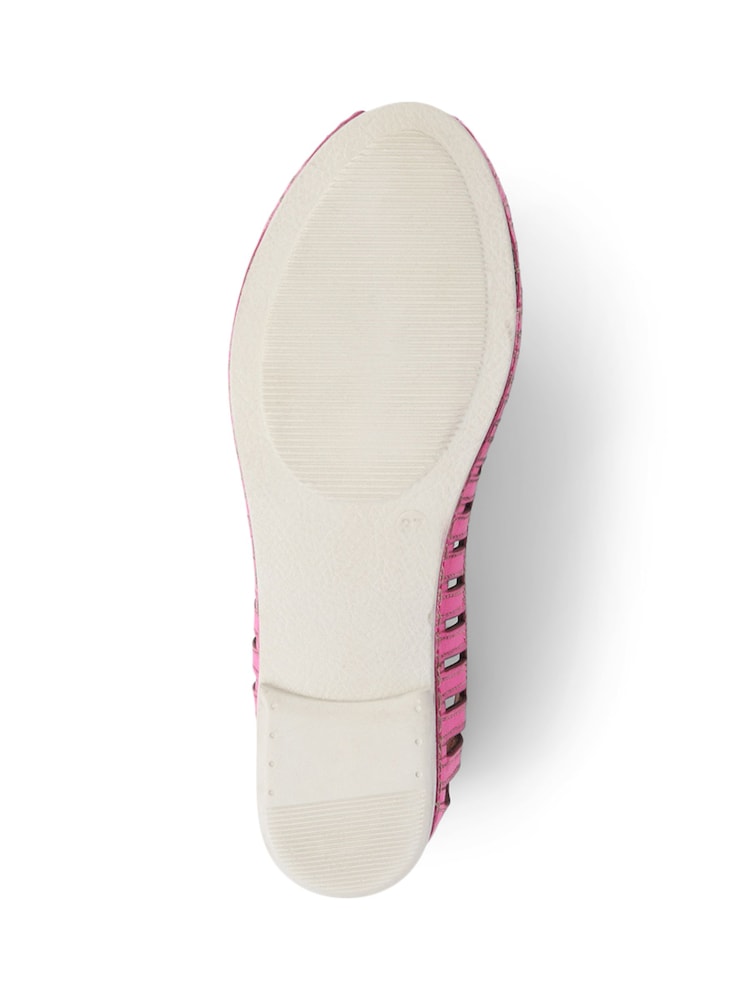 Pavers Pink Pavers Leather Open Toe Ballet Flats - Image 5 of 5