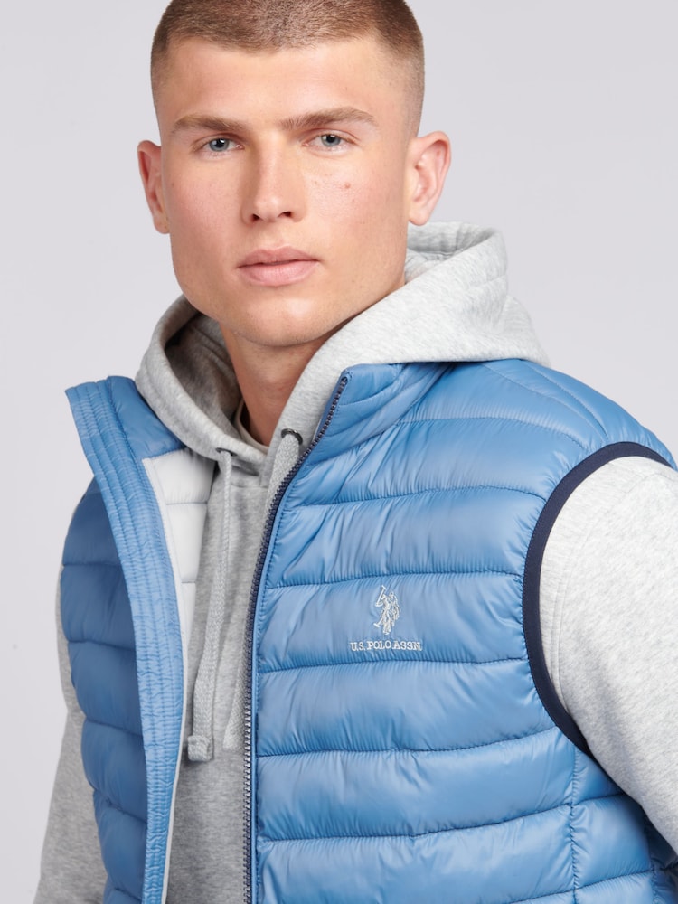 U.S. Polo Assn. Blue Sky Mens Bound Quilted Gilet - Image 2 of 8