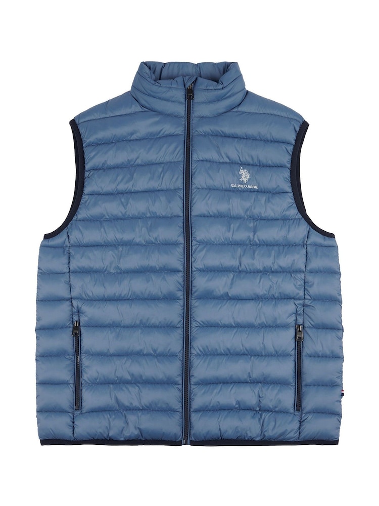 Bleu ciel - U.S. Polo Assn. Veste matelassée reliée pour homme - Image 6 of 8