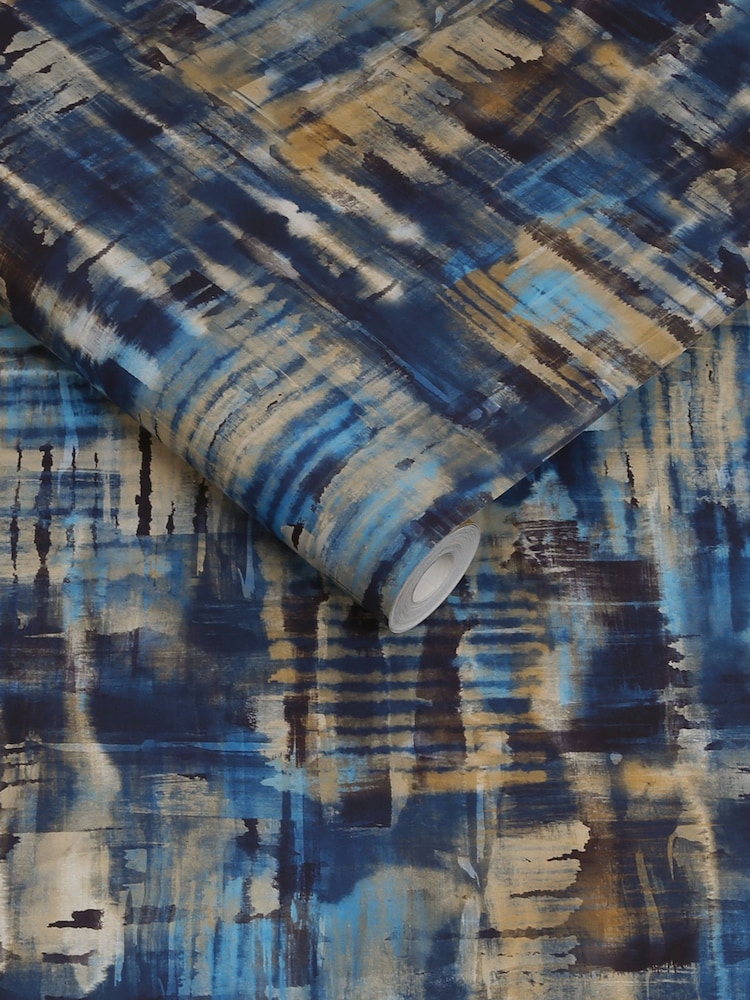 Graham & Brown Blue Reecho Twilight Wallpaper Sample - Image 3 of 3