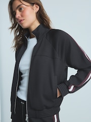 Schwarz/Weiß - Jacke mit durchgehendem Reißverschluss - Bild 1 von 8