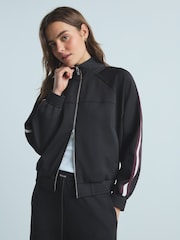 Schwarz/Weiß - Jacke mit durchgehendem Reißverschluss - Bild 3 von 8