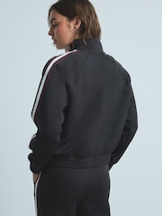 Schwarz/Weiß - Jacke mit durchgehendem Reißverschluss - Bild 4 von 8