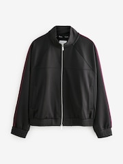 Schwarz/Weiß - Jacke mit durchgehendem Reißverschluss - Bild 6 von 8