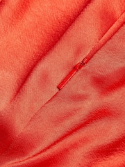Ted Baker Red Bolsena Satin Midi Skirt With Asymmetric Hem - Image 5 of 6