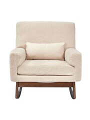 Gaia Baby Biscuit Serena Nursing Rocking Chair with Walnut Legs and Footstool - Image 5 of 6