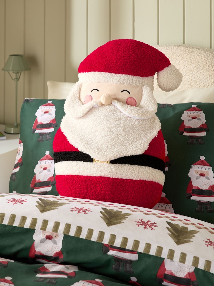 Santa Musical Light Up Christmas Cushion - Image 1 of 5