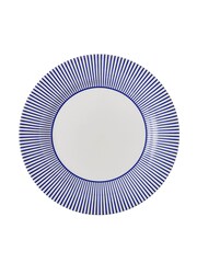 Spode Blue Steccato Dinner Set of 4 Dinner Plates - Image 4 of 7
