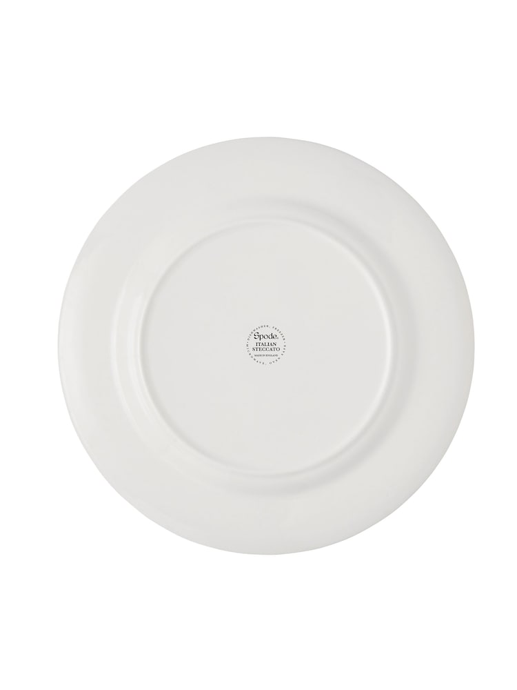 Spode Blue Steccato Dinner Set of 4 Dinner Plates - Image 7 of 7