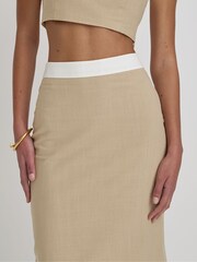4th & Reckless Natural Elian Linen Maxi Skirt - Image 4 of 5