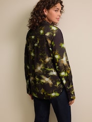 Blurred Floral Print Long Sleeve Button Down Shirt - Image 2 of 5
