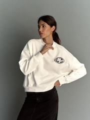 Ecru White San Fransisco 49ers NFL American License Kansas City Chiefs Heavyweight Graphic Slogan 100% Cottton Sweatshirt - Image 3 of 5