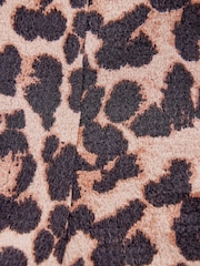 Leopard Print Wrap Front Textured Long Sleeve Top (3-16yrs) - Image 8 of 8